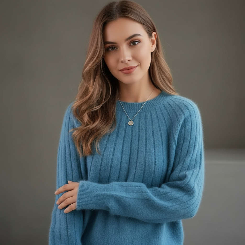 Danielle Caldwell Balloon Sleeve Knit Sweater