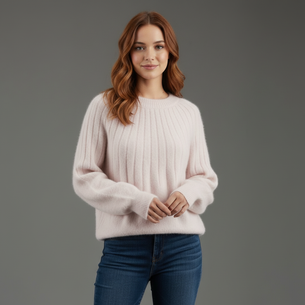 Danielle Caldwell Balloon Sleeve Knit Sweater