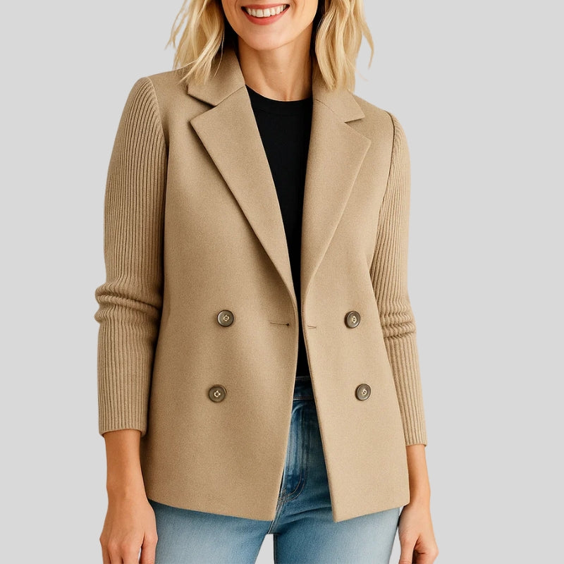Jacqueline Fairbourne Argyle Knit Blazer