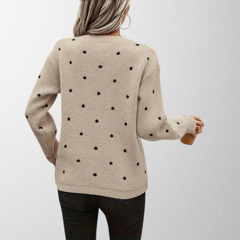 Olivia Larkspur Polka Dot Sweater