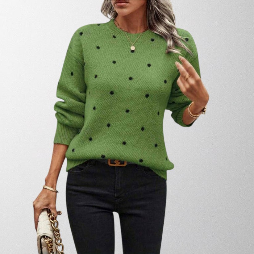 Olivia Larkspur Polka Dot Sweater