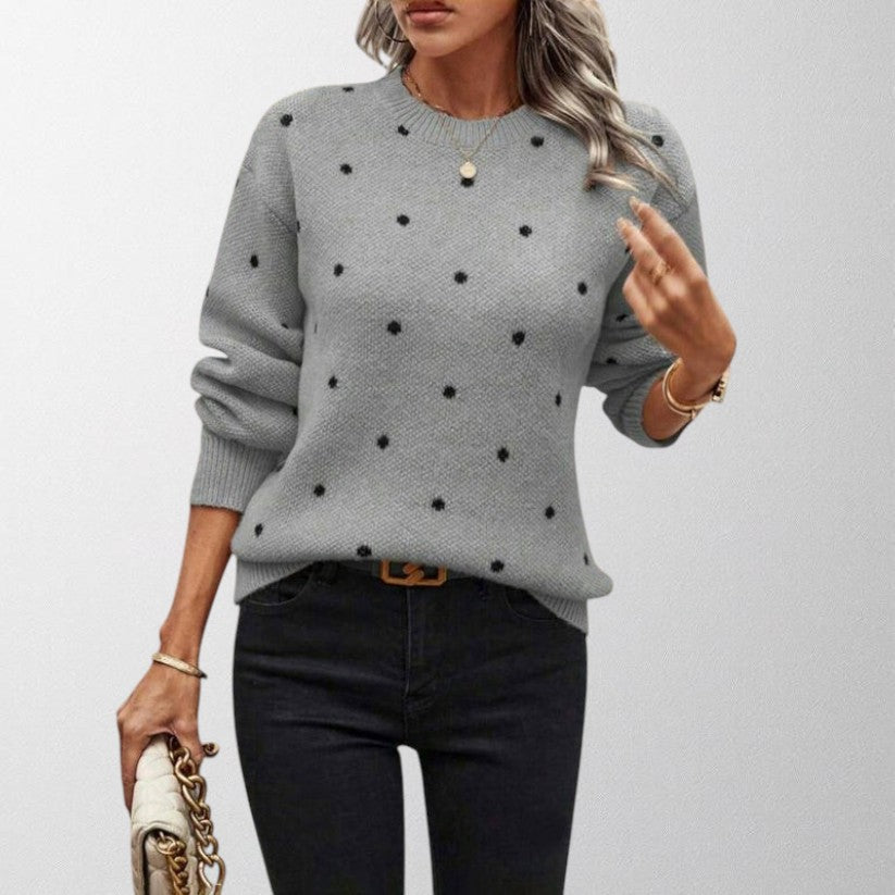 Olivia Larkspur Polka Dot Sweater