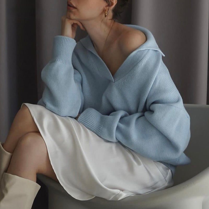 Marguerite Ingram Balloon Sleeve Knit Sweater