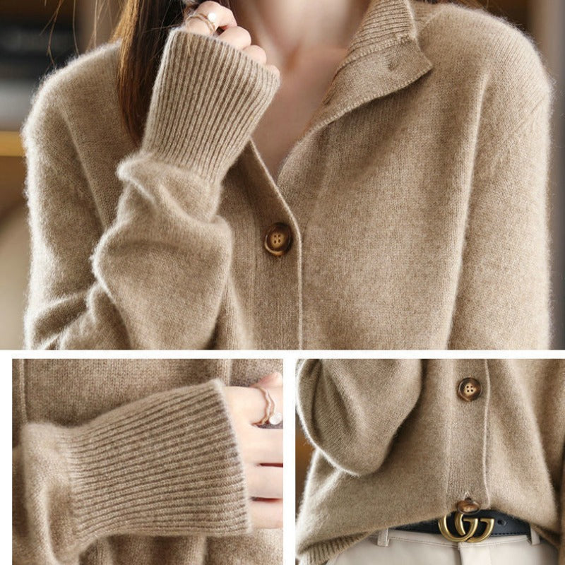 Katarina Rutherford Balloon Sleeve Knit Cardigan