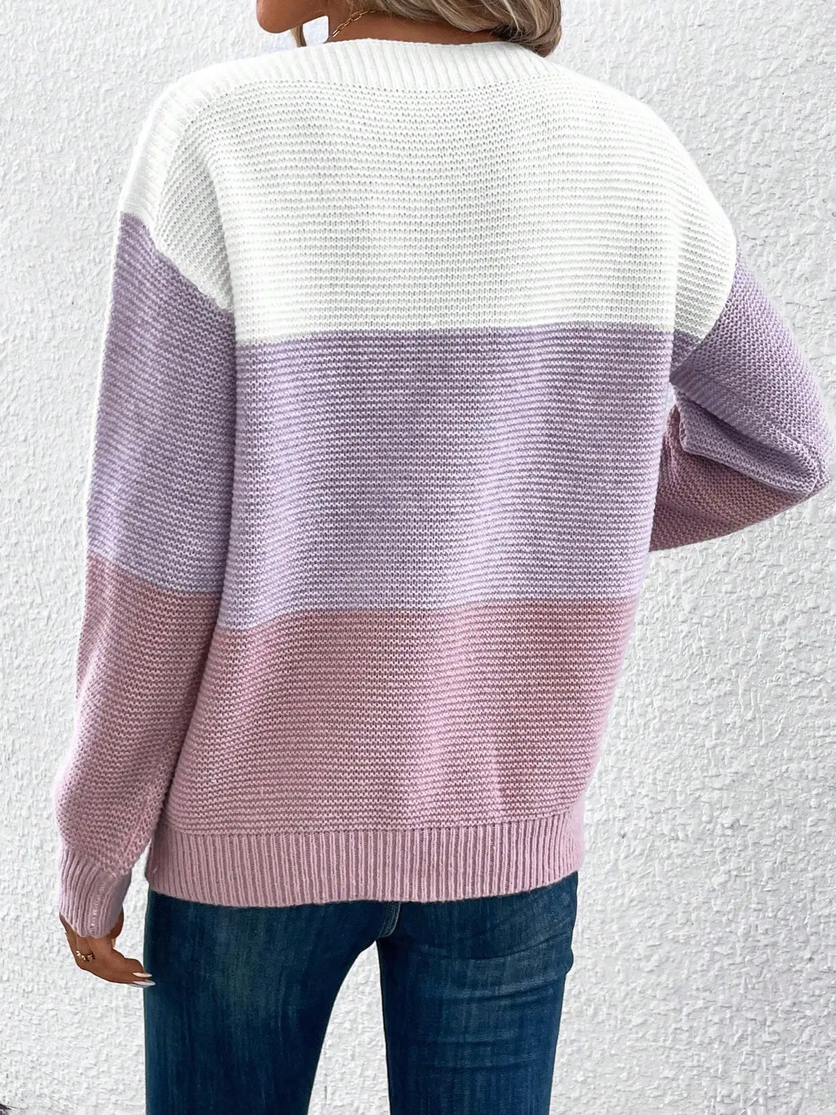 Elodie Chilton Patchwork Knit Sweater