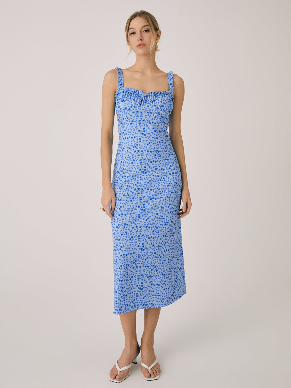 Wren Bexley Square Neck Wedding Guest Dress