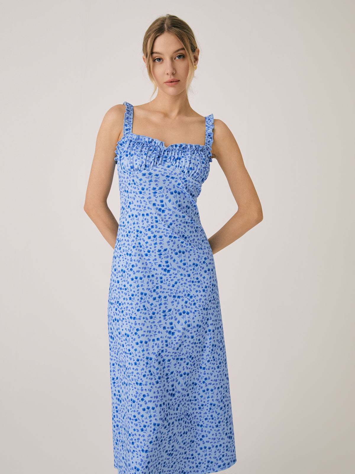 Wren Bexley Square Neck Wedding Guest Dress