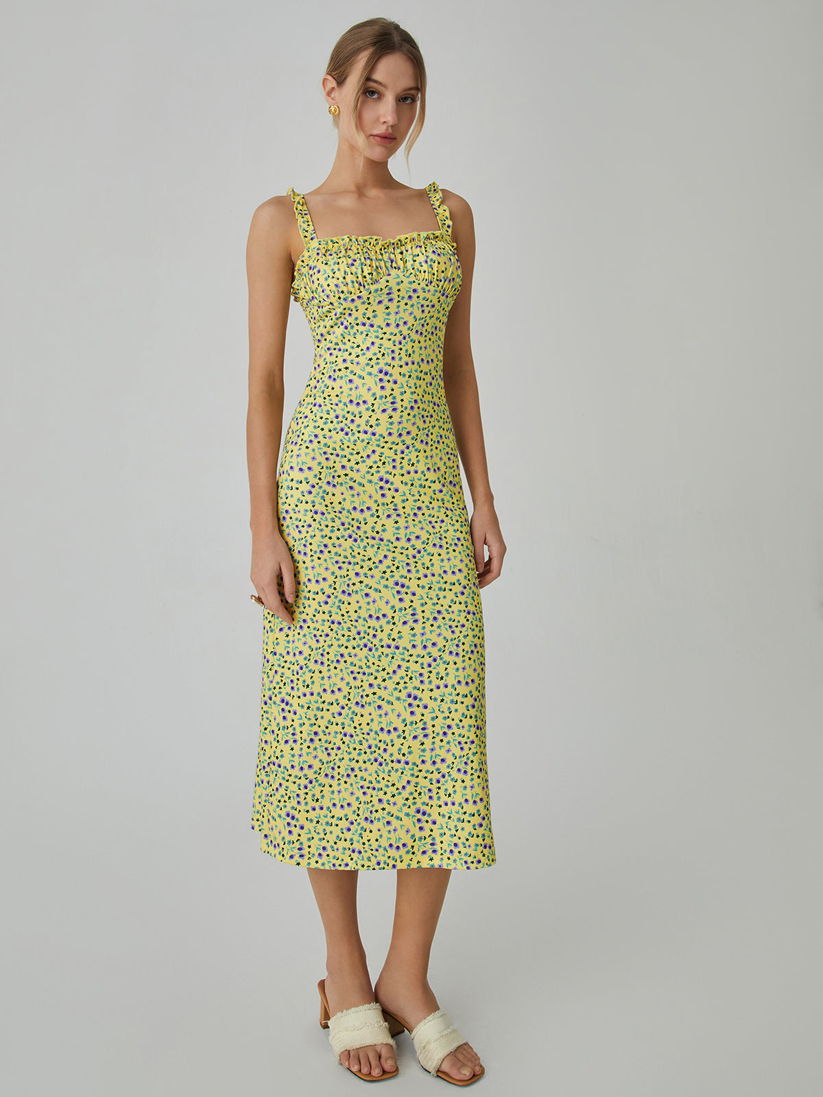 Wren Bexley Square Neck Wedding Guest Dress