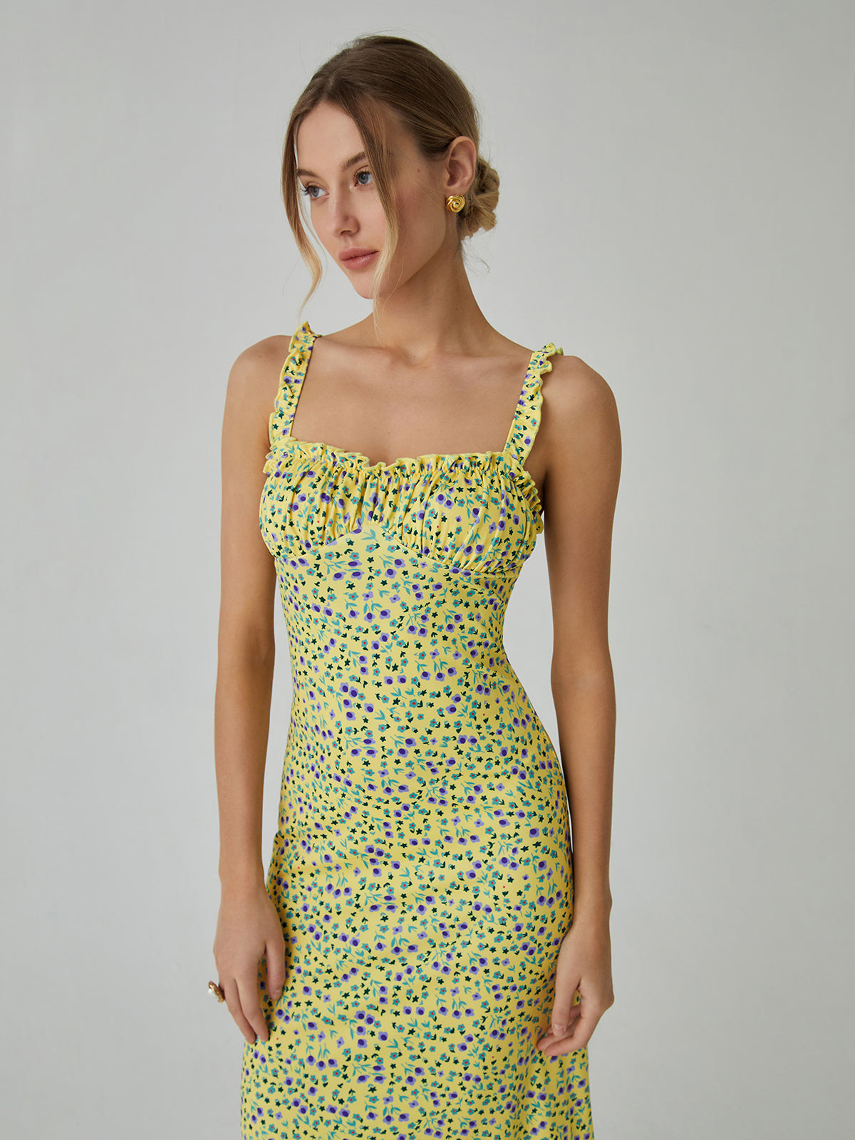 Wren Bexley Square Neck Wedding Guest Dress