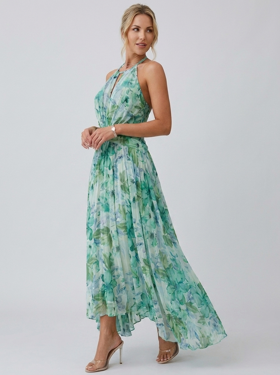 Honorine Galliard Halter Neck Wedding Guest Dress