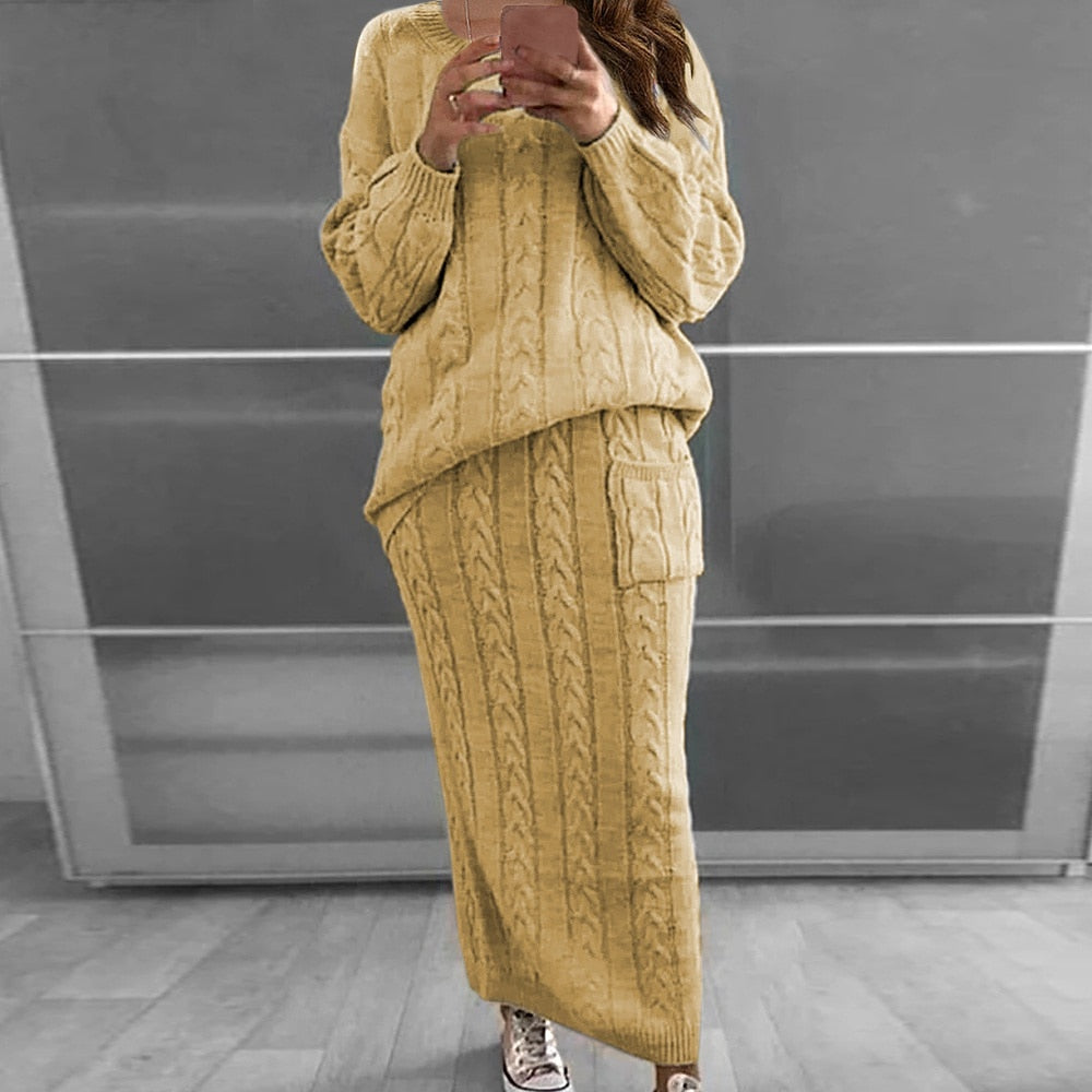 Francesca Hawthorne Argyle Knit Set