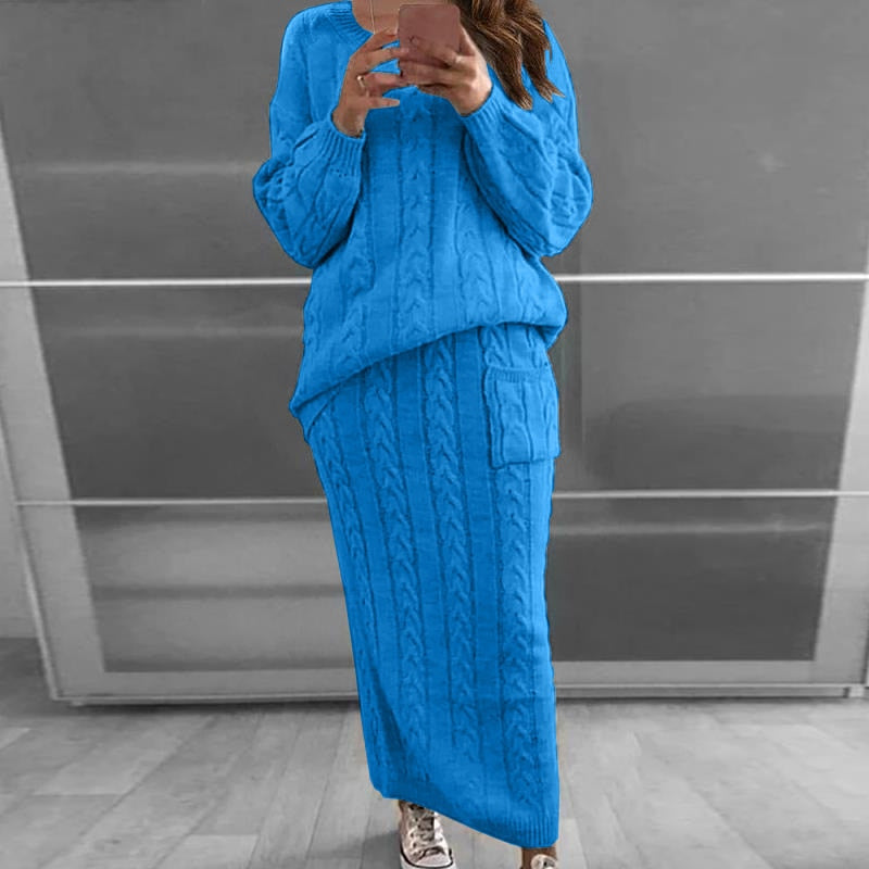 Francesca Hawthorne Argyle Knit Set