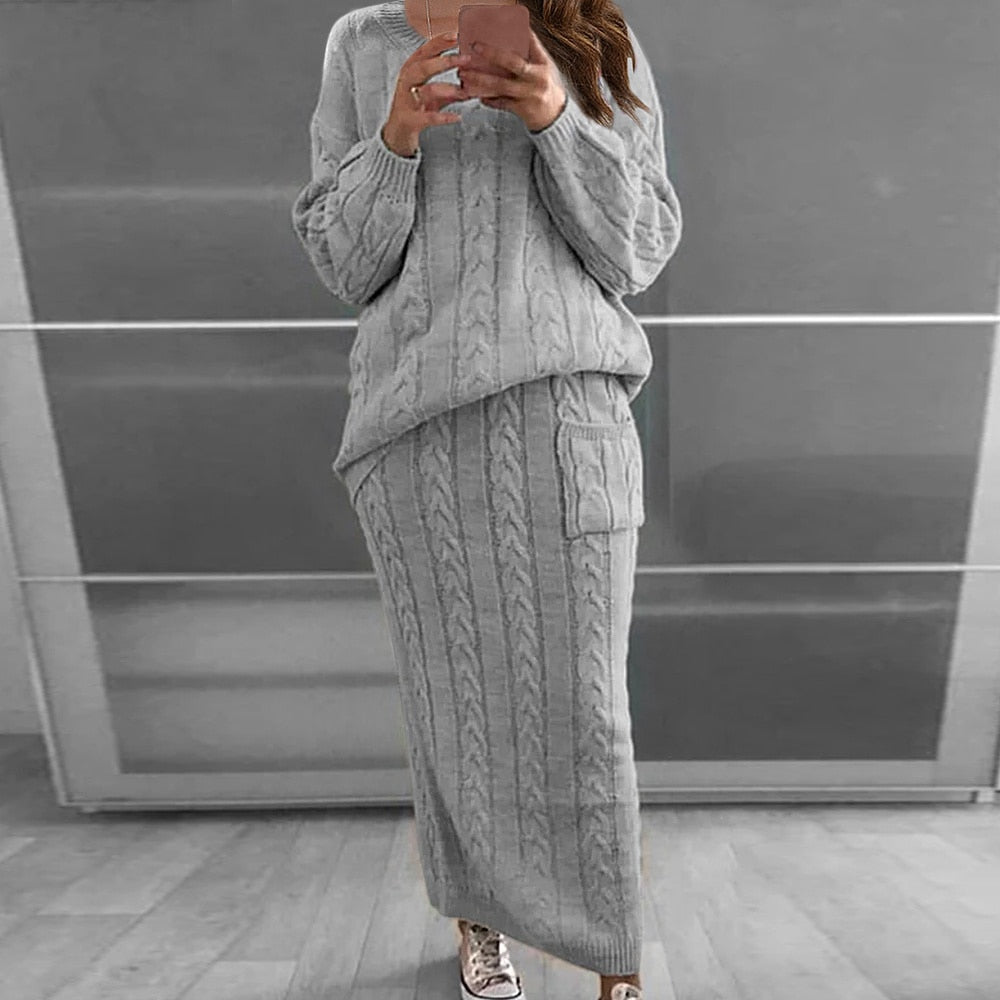 Francesca Hawthorne Argyle Knit Set
