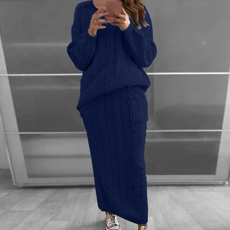 Francesca Hawthorne Argyle Knit Set