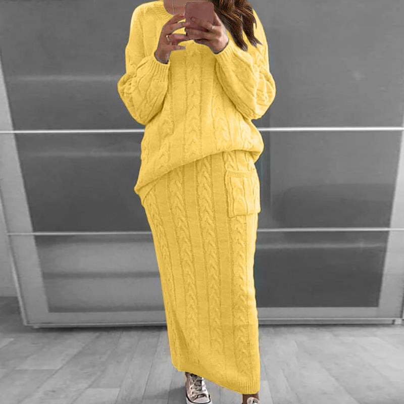 Francesca Hawthorne Argyle Knit Set