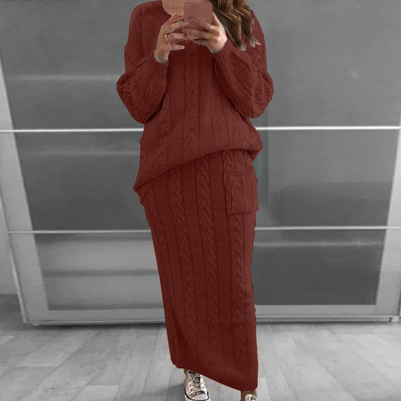 Francesca Hawthorne Argyle Knit Set