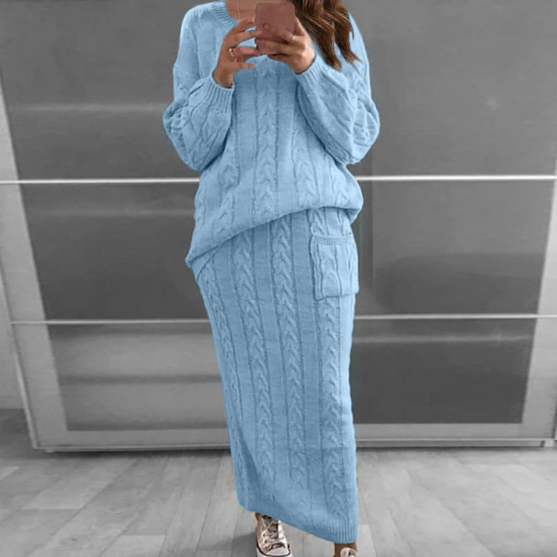 Francesca Hawthorne Argyle Knit Set