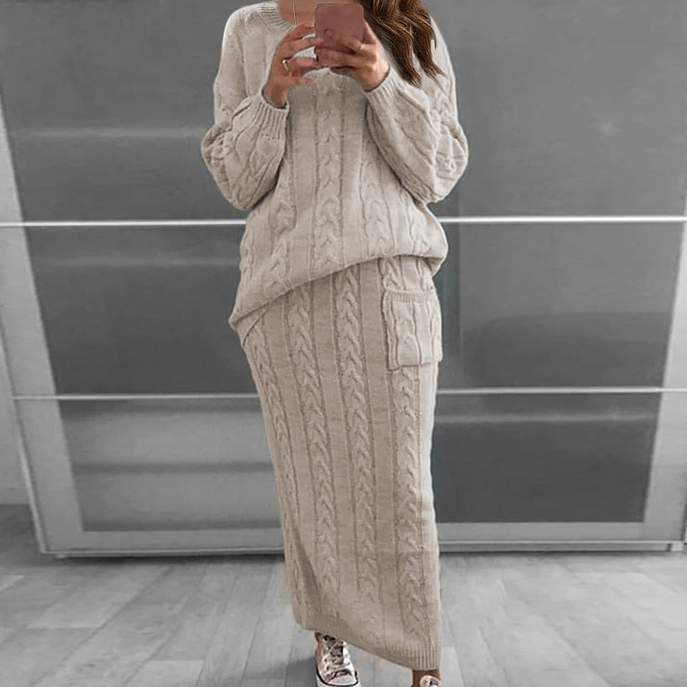 Francesca Hawthorne Argyle Knit Set