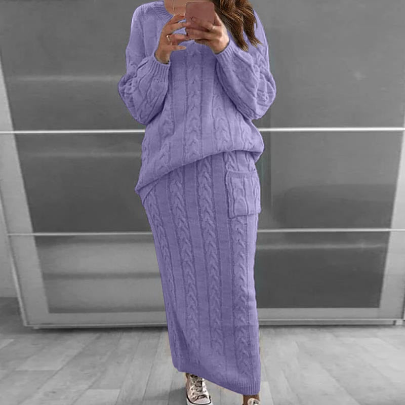 Francesca Hawthorne Argyle Knit Set