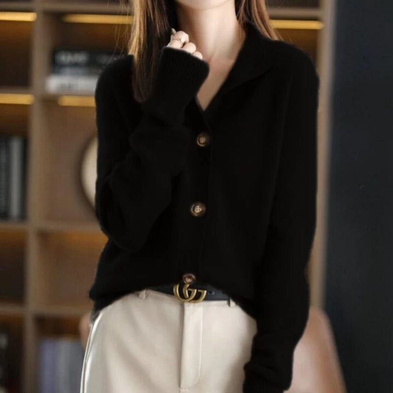 Katarina Rutherford Balloon Sleeve Knit Cardigan