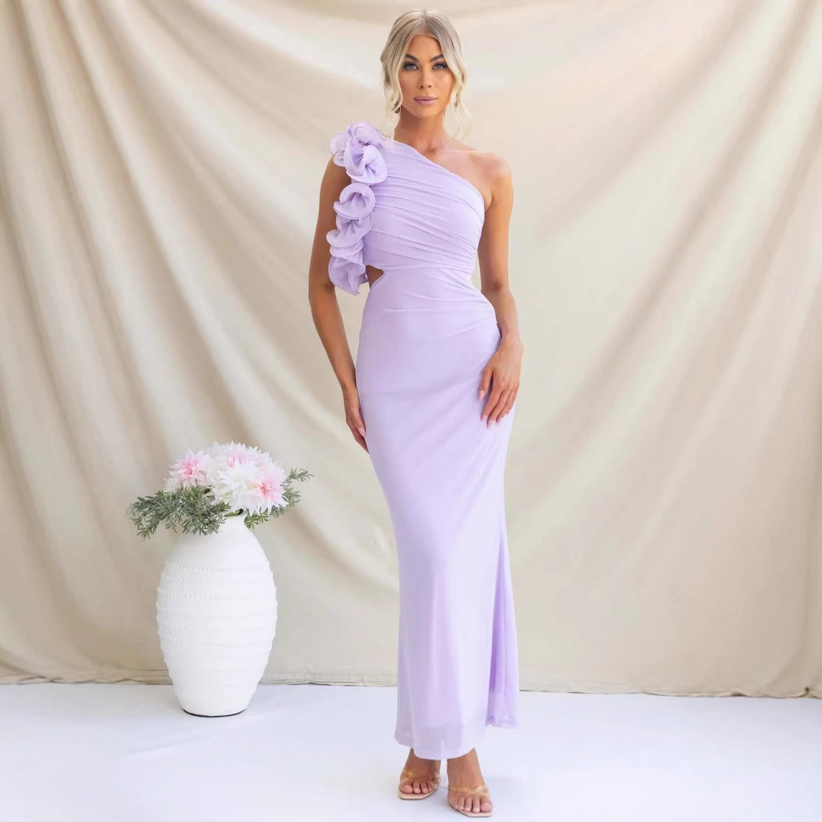 Ophira Vionnet Floor Length Wedding Guest Dress