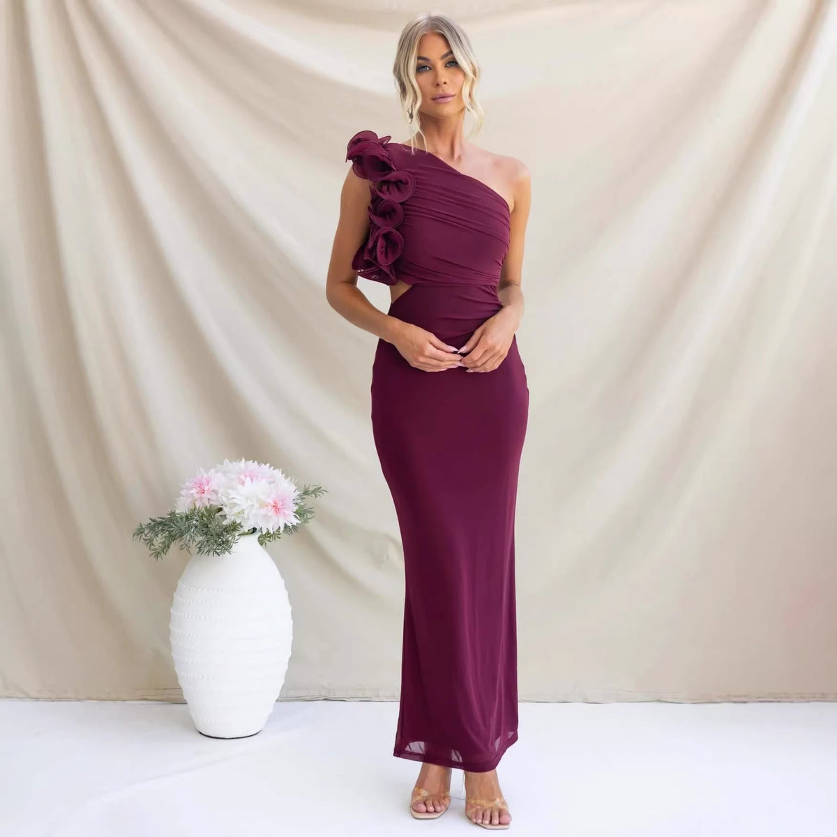 Ophira Vionnet Floor Length Wedding Guest Dress