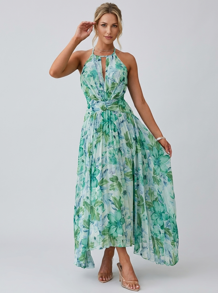 Honorine Galliard Halter Neck Wedding Guest Dress