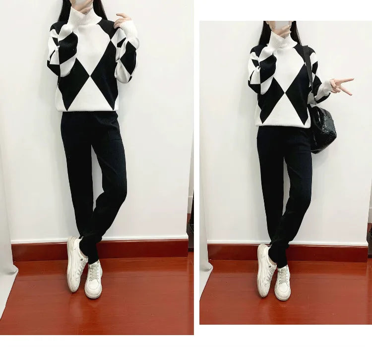 Paloma Pemberton Argyle Knit Matching Set