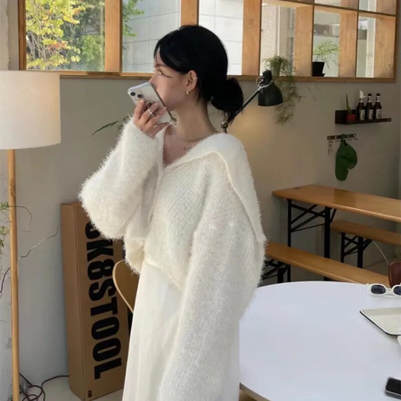 Lucienne Quimby Balloon Sleeve Knit Sweater