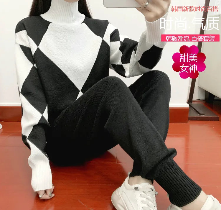 Paloma Pemberton Argyle Knit Matching Set