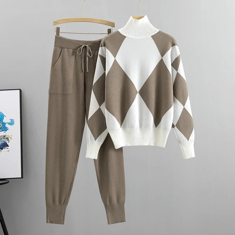 Paloma Pemberton Argyle Knit Matching Set