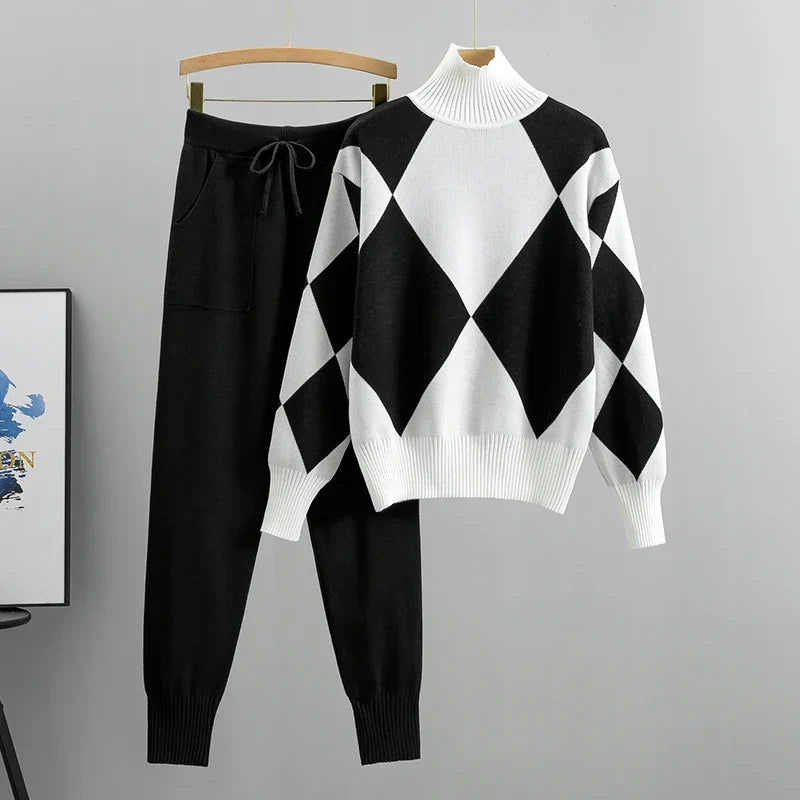 Paloma Pemberton Argyle Knit Matching Set