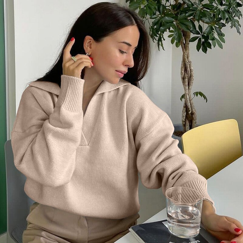 Marguerite Ingram Balloon Sleeve Knit Sweater