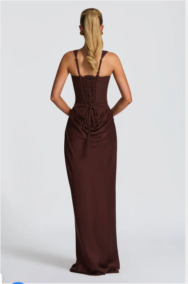 Valentina Orwell Sculpted Open Back Maxi Dress