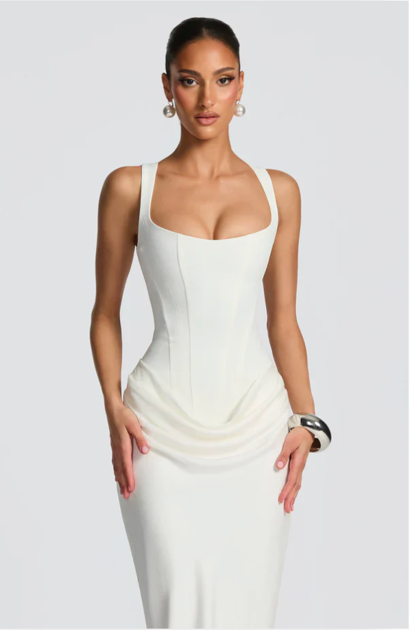 Valentina Orwell Sculpted Open Back Maxi Dress