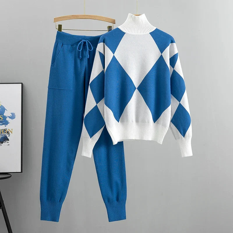 Paloma Pemberton Argyle Knit Matching Set