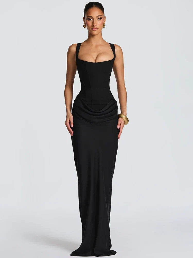 Valentina Orwell Sculpted Open Back Maxi Dress