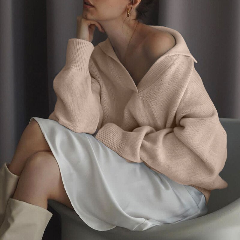 Marguerite Ingram Balloon Sleeve Knit Sweater