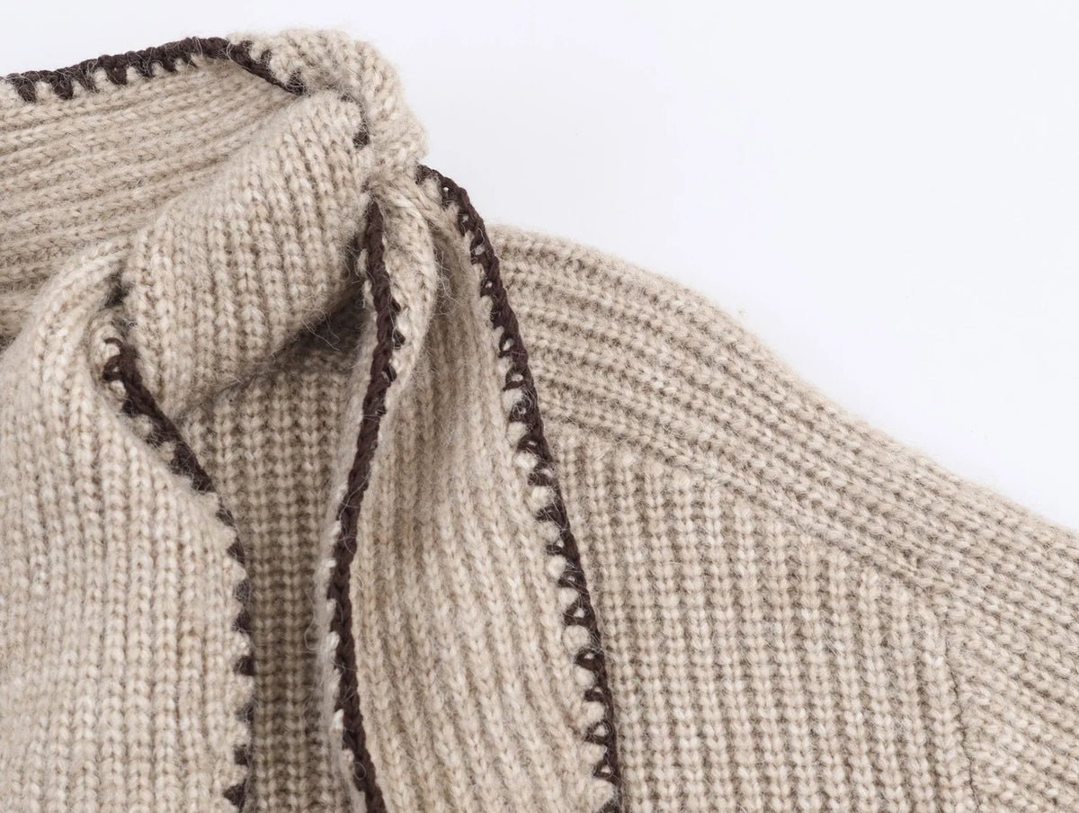 Harper Jessop Bow Neck Knit Sweater