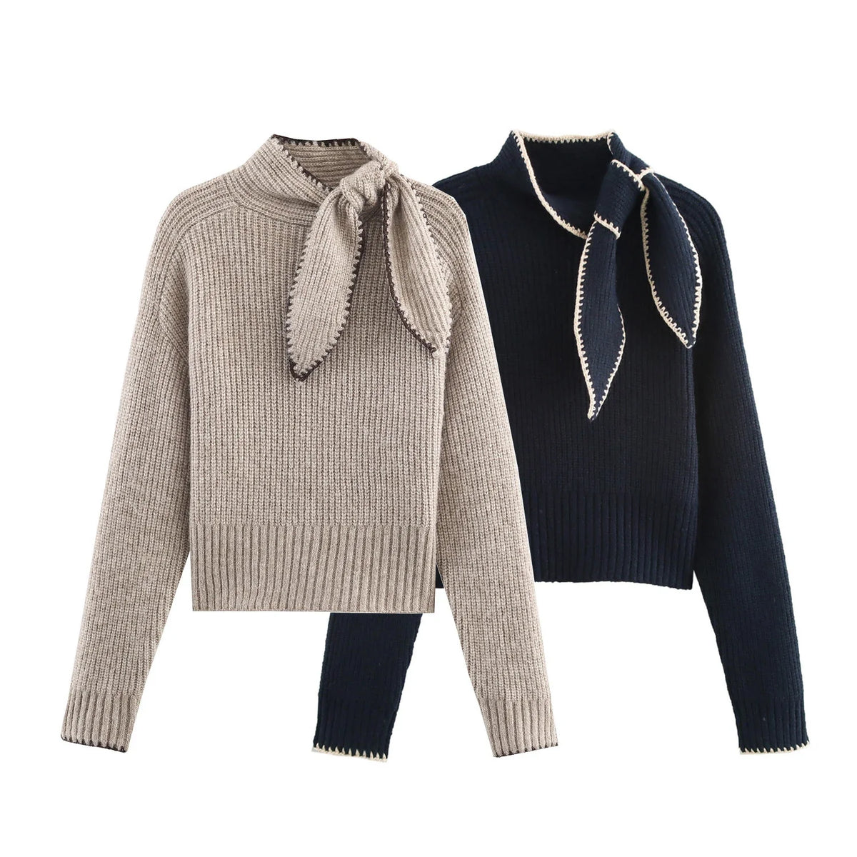 Harper Jessop Bow Neck Knit Sweater