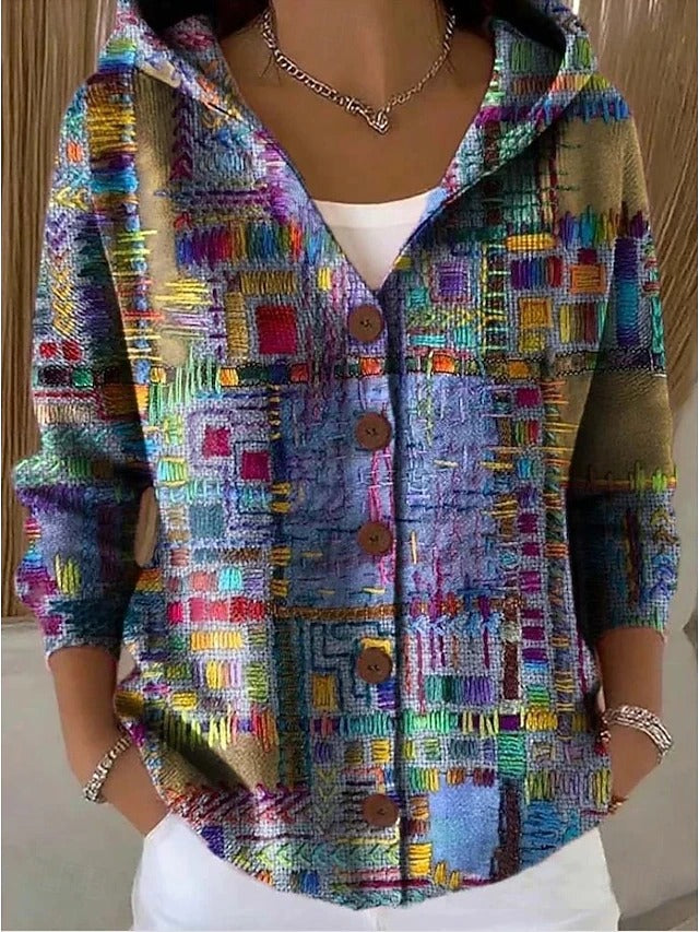 Elodie Braddock Fair Isle Knit Cardigan