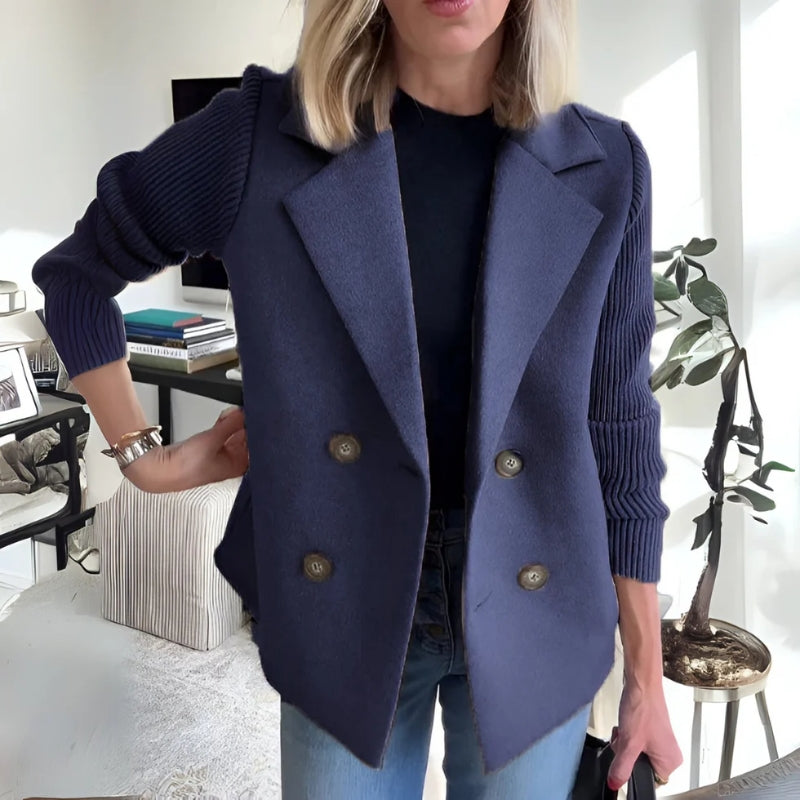 Jacqueline Fairbourne Argyle Knit Blazer