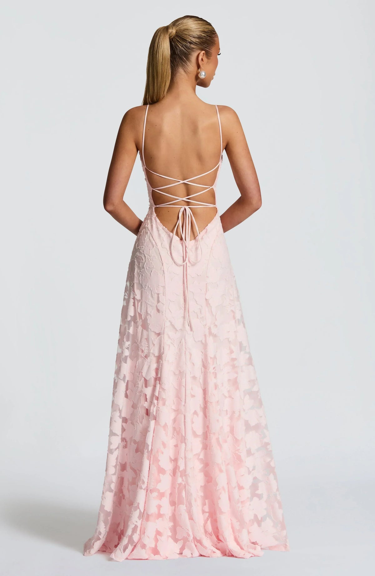 Cristina Grantham Draped Evening Maxi Dress