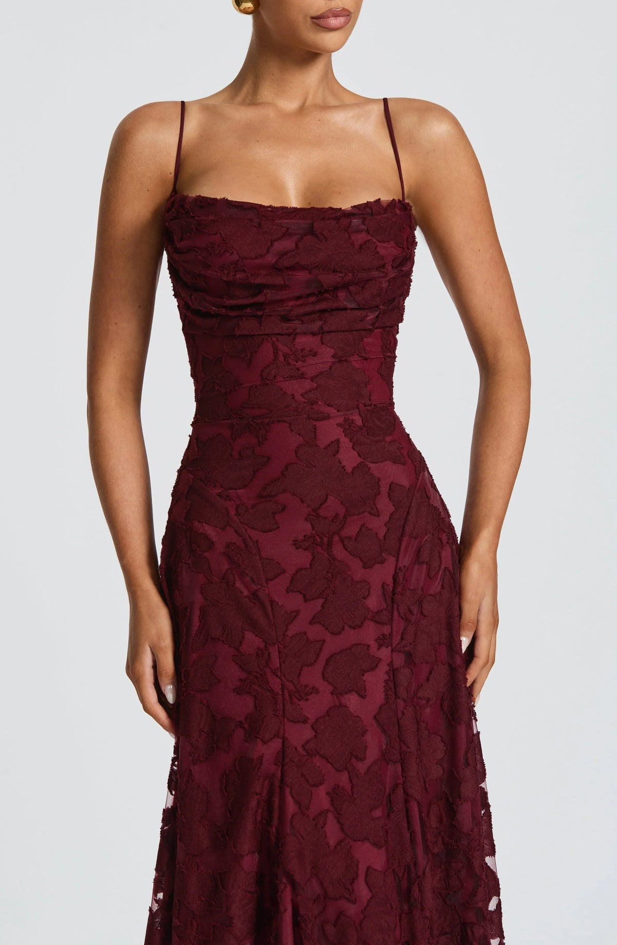 Cristina Jerrold Flowing Draped Maxi Dress