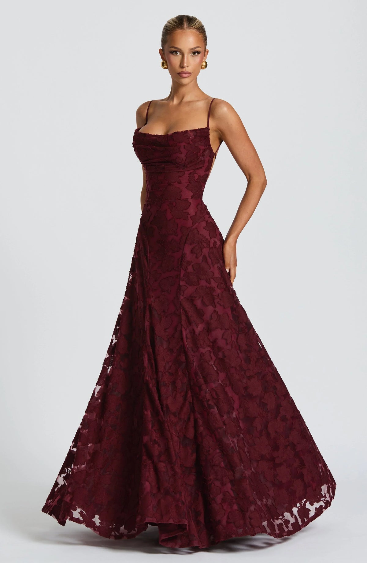 Cristina Jerrold Flowing Draped Maxi Dress
