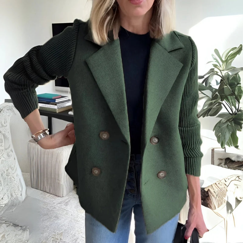 Jacqueline Fairbourne Argyle Knit Blazer