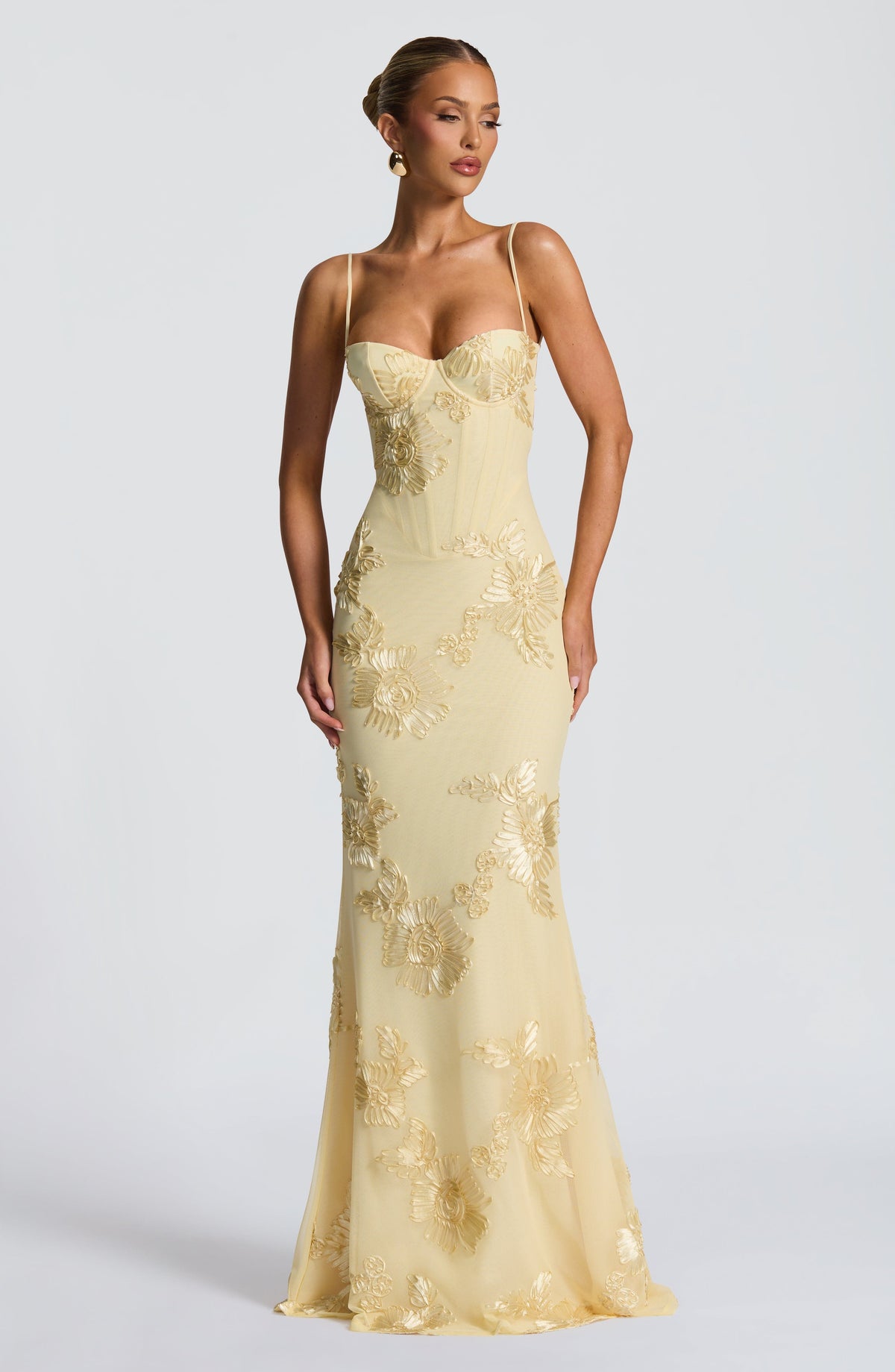 Nefertiti Danvers Corset Lace Up Maxi Dress