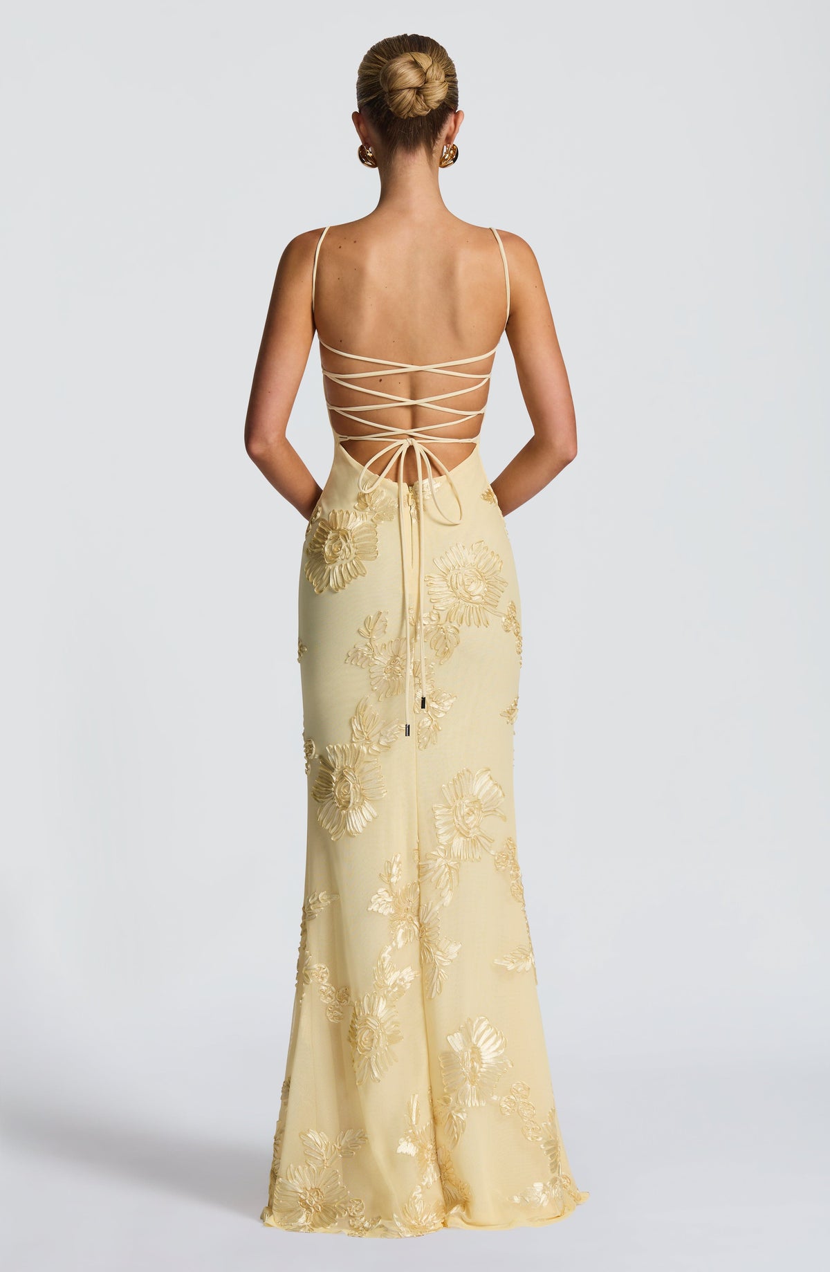 Nefertiti Danvers Corset Lace Up Maxi Dress