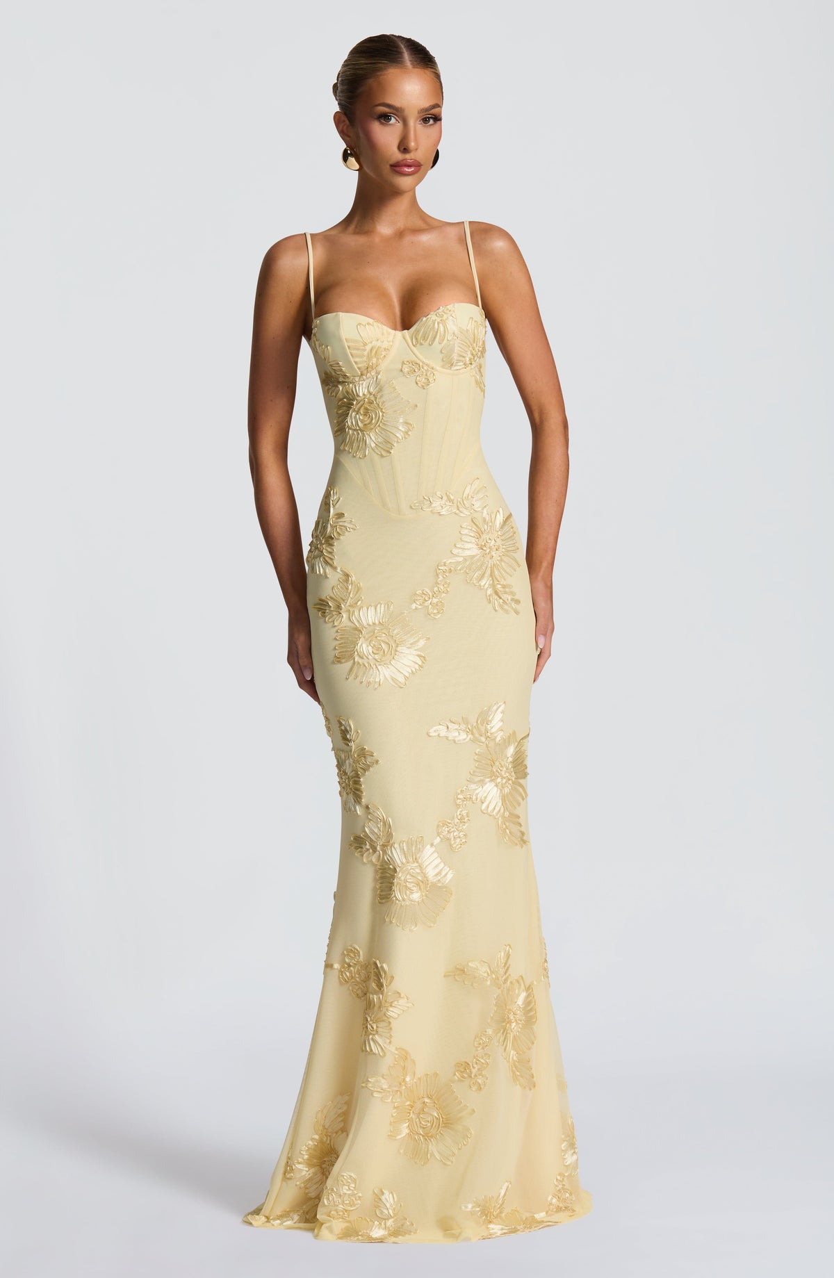 Nefertiti Danvers Corset Lace Up Maxi Dress
