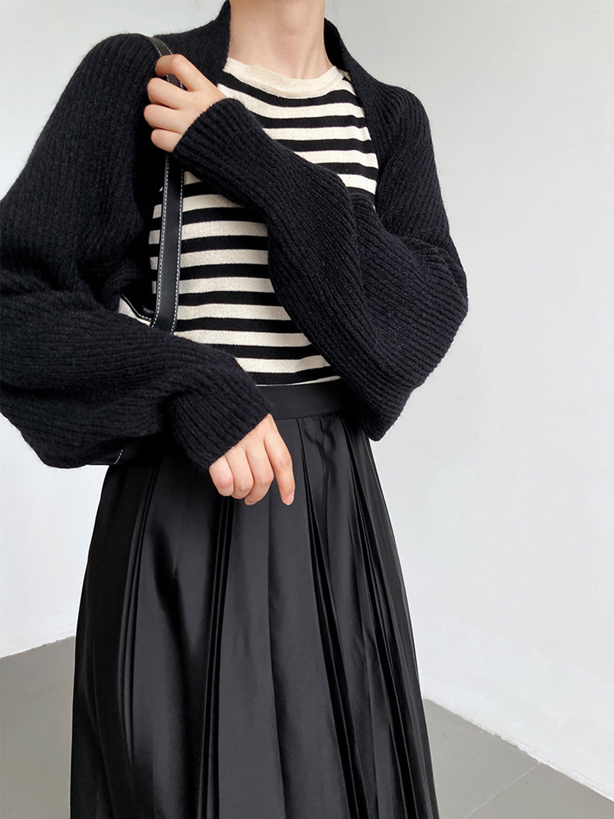 Dorothea Whitmore Balloon Sleeve Knit Cardigan